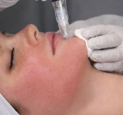 skin microneedling before and after